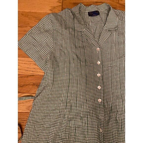 Charter Club, women's collared, half button, back tie casual dress size 10 - Picture 2 of 8